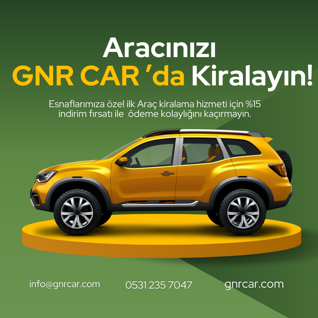 Esnaflarımıza Özel  Kampanya İlk Kiralamaya %15 İNDİRİM